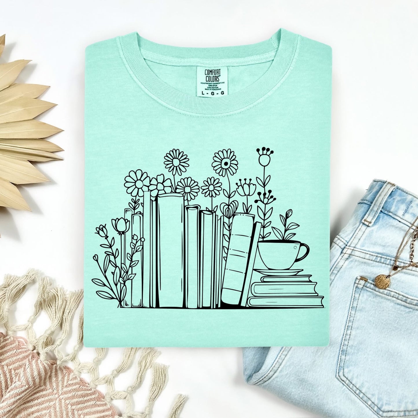 Floral Books Graphic Tee