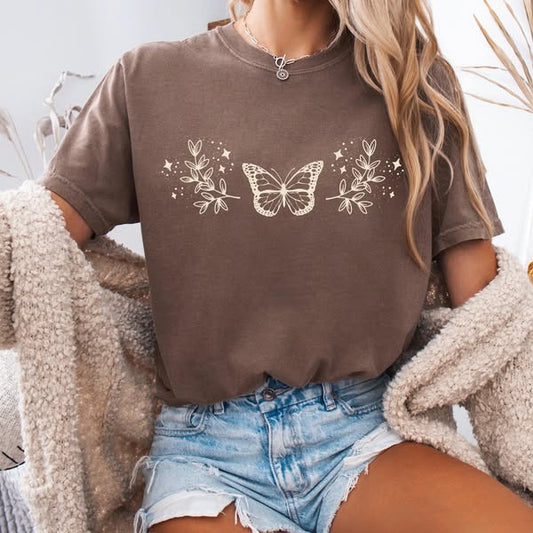 Floral Butterfly Graphic Tee