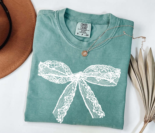 Lace Bow Graphic Tee